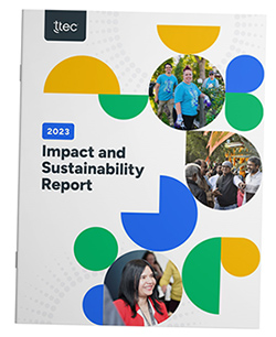 TTEC 2023 Impact and Sustainability Report cover