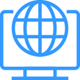 illustration of a globe on a monitor