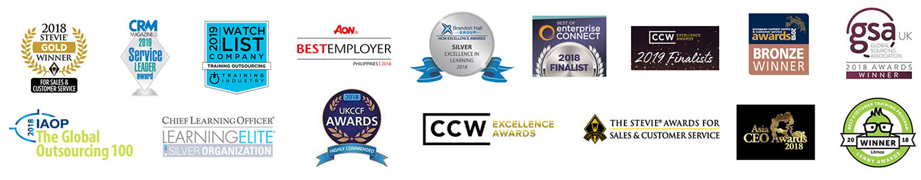 Collage of awards won by TTEC