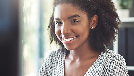 Woman smiling