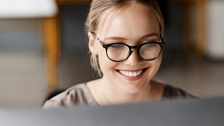 Woman smiling