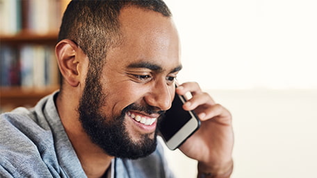 Man speaking on a mobile phone