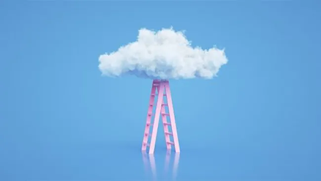 Cloud on top of a ladder