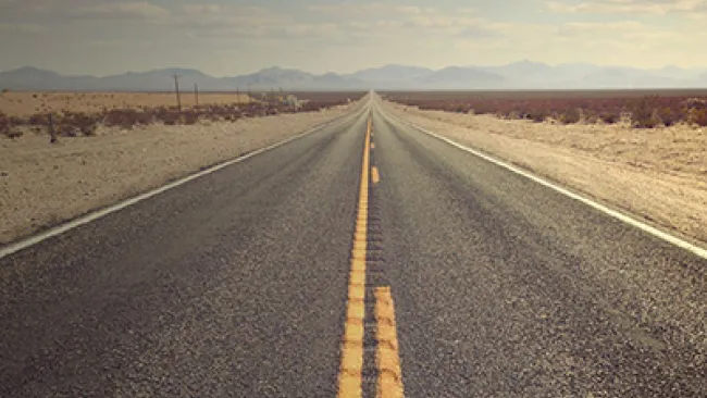 A desert road 
