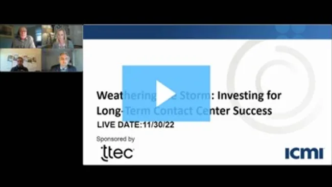 Weathering the Storm: Investing for Long-Term Contact Center Success