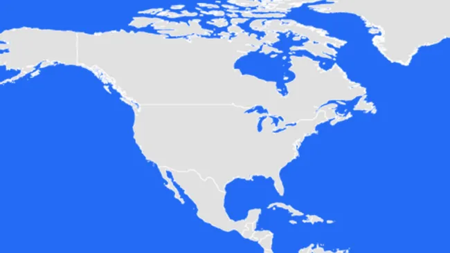 Map of north america