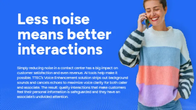 Less noise means better interactions