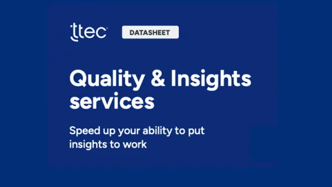 Quality and Insights services datasheet