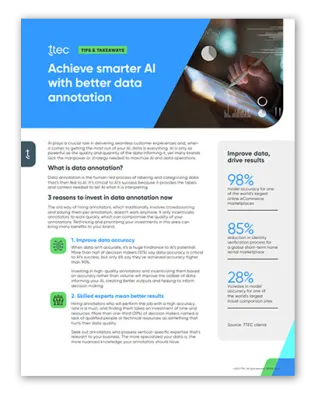 Achieve smarter AI with better data annotation