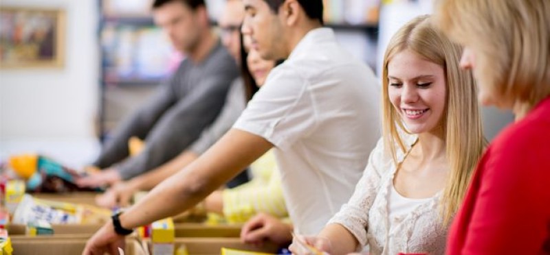 People at a store or office