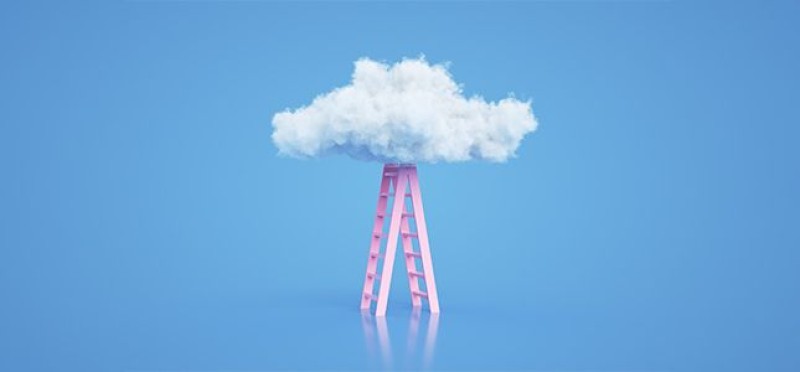 Cloud on top of a ladder