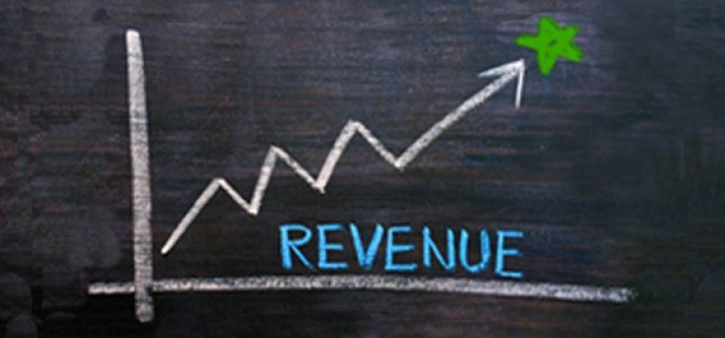 Increasing revenue line graph