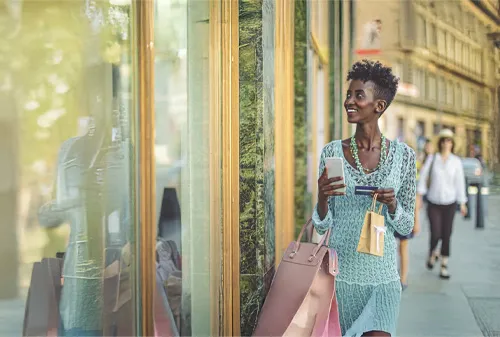 woman shopping