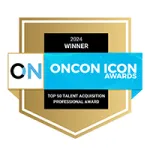 The OnCon Icon Top 100 Awards recognized Vicki Steere, Executive Director, Global Talent Acquisition Marketing, once again as a winner for the Top 50 Talent Acquisition Professional Award for the second year in a row presented by OnConferences.