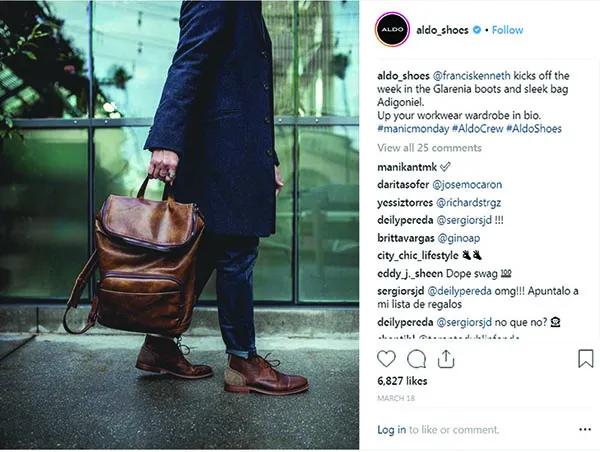 Aldo shoes instagram photo example
