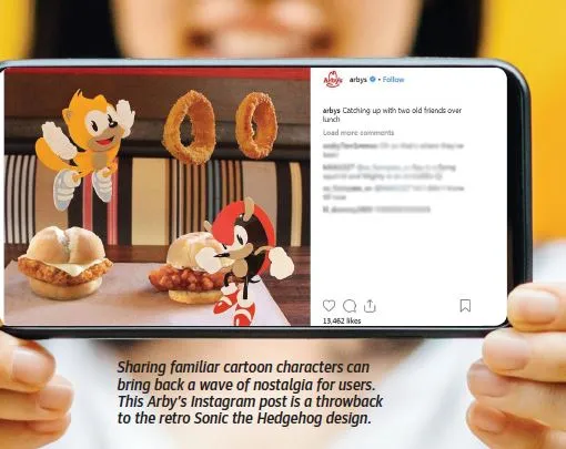 Arby's instagram photo sample using a throwback design
