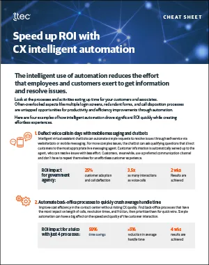 Speed up ROI with CX intelligent automation