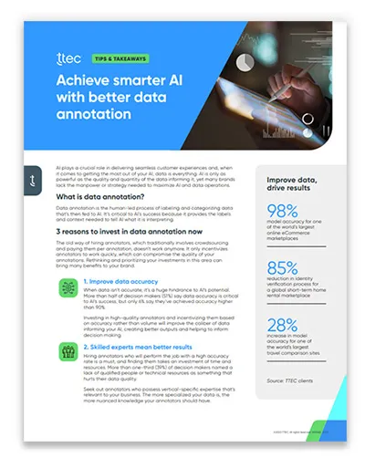 Achieve smarter AI with better data annotation