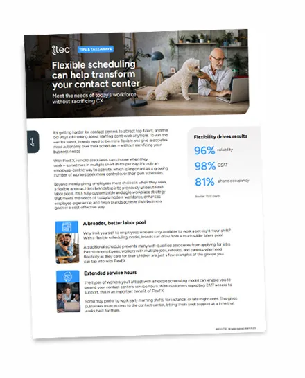 Flexible scheduling can help transform your contact center