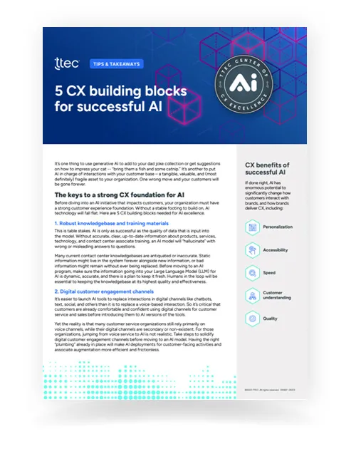 5 CX building blocks for successful AI